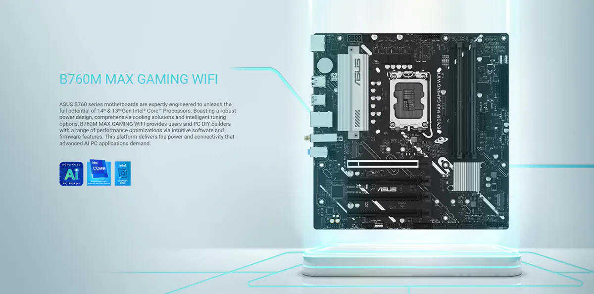 ASUS B760M MAX GAMING WIFI Intel LGA1700 mATX Motherboard Price in BD